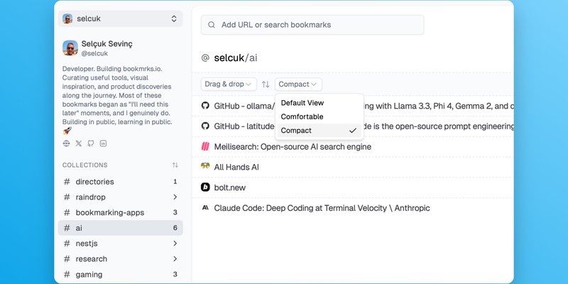 Density View: Because Your Bookmarks, Your Vibe